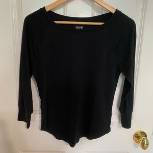 mossimo | 3/4 sleeve black top